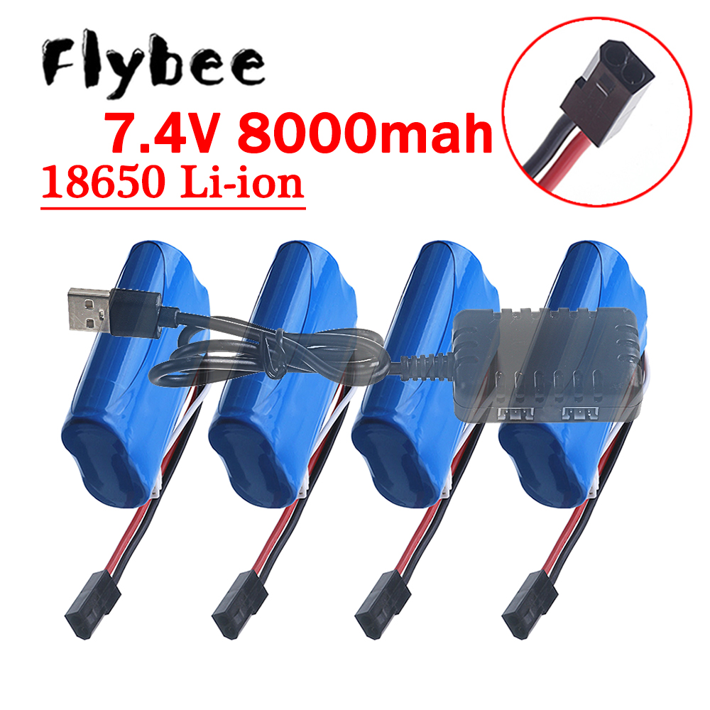 Rc Hobby Vehicles - Bateria (5500 Plug) 18650 7.4V 8000mAh,