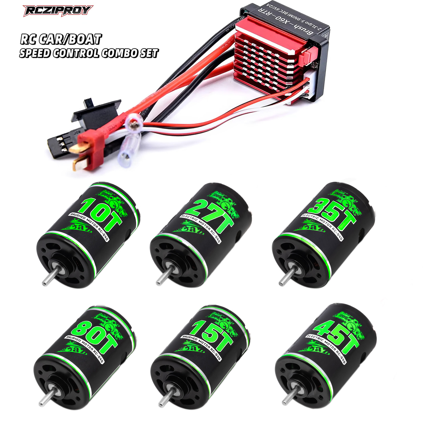 Esc Waterproof 60A - Motor escovado à prova d'água RC