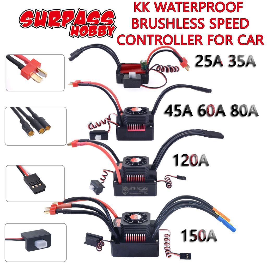 SURPASS HOBBY-impermeável sem  - Esc Waterproof 60A avaliação e preço