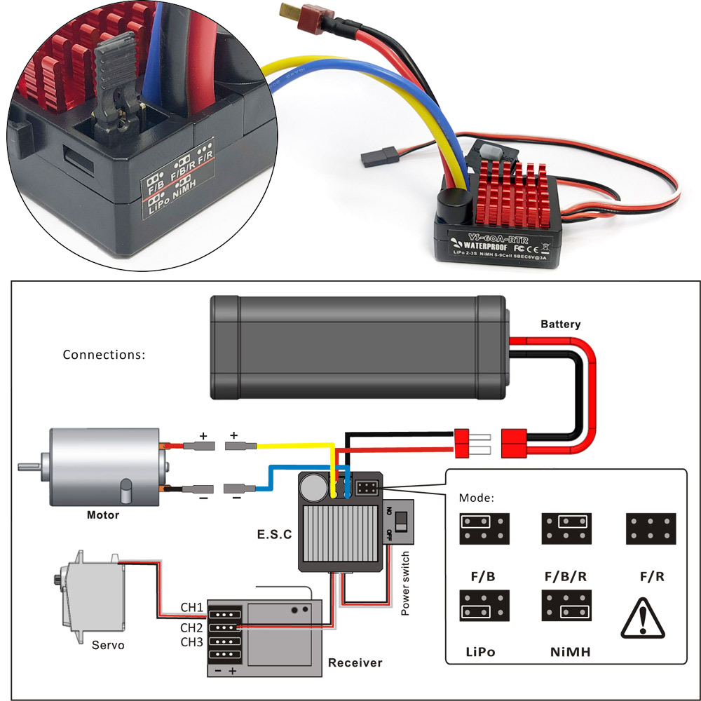 Controlador Eletrônico de Velo - Esc Waterproof 60A avaliação e preço