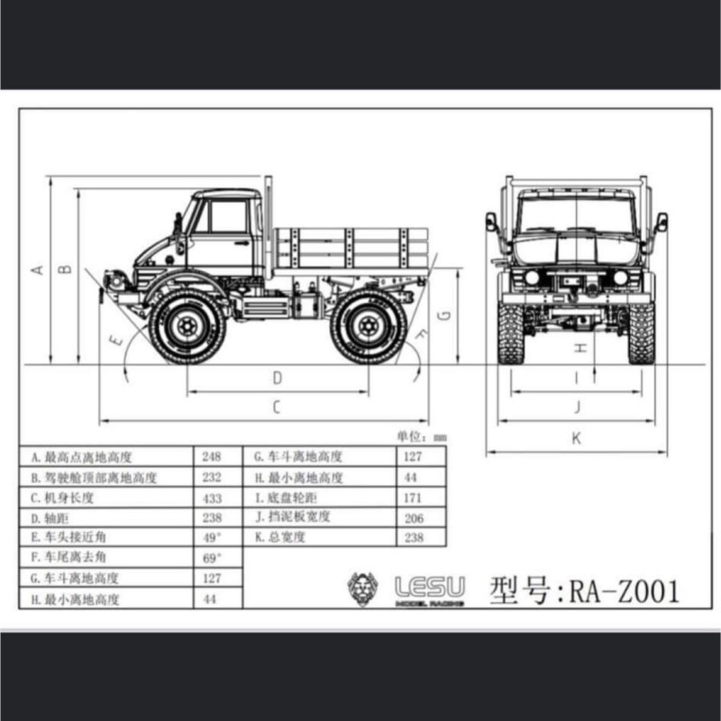 Kit 4*4 lesu um406 rc metal cr - Rc Hobby Toucan avaliação e preço