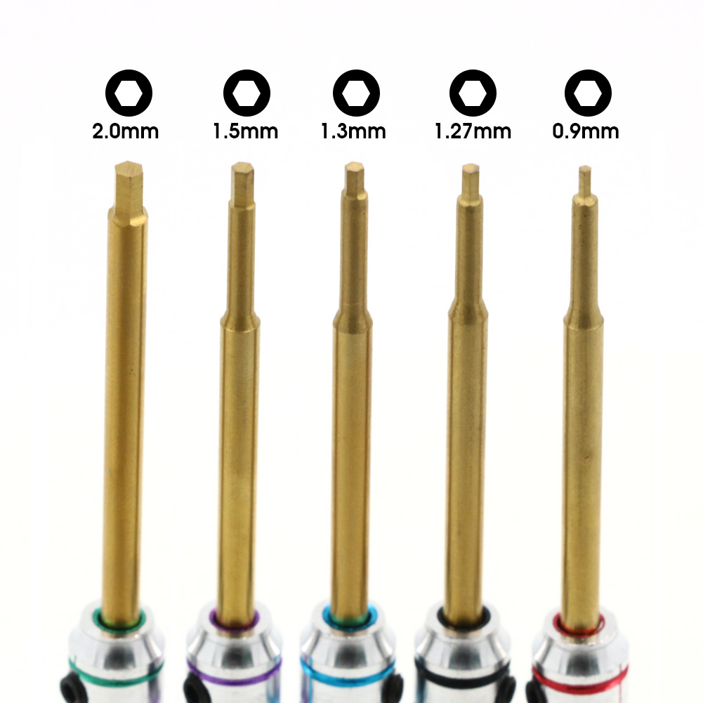 5 pçs/set RC Mini 0.9mm 1.27mm - Rc Hobby Electric Screwdriver avaliação e preço