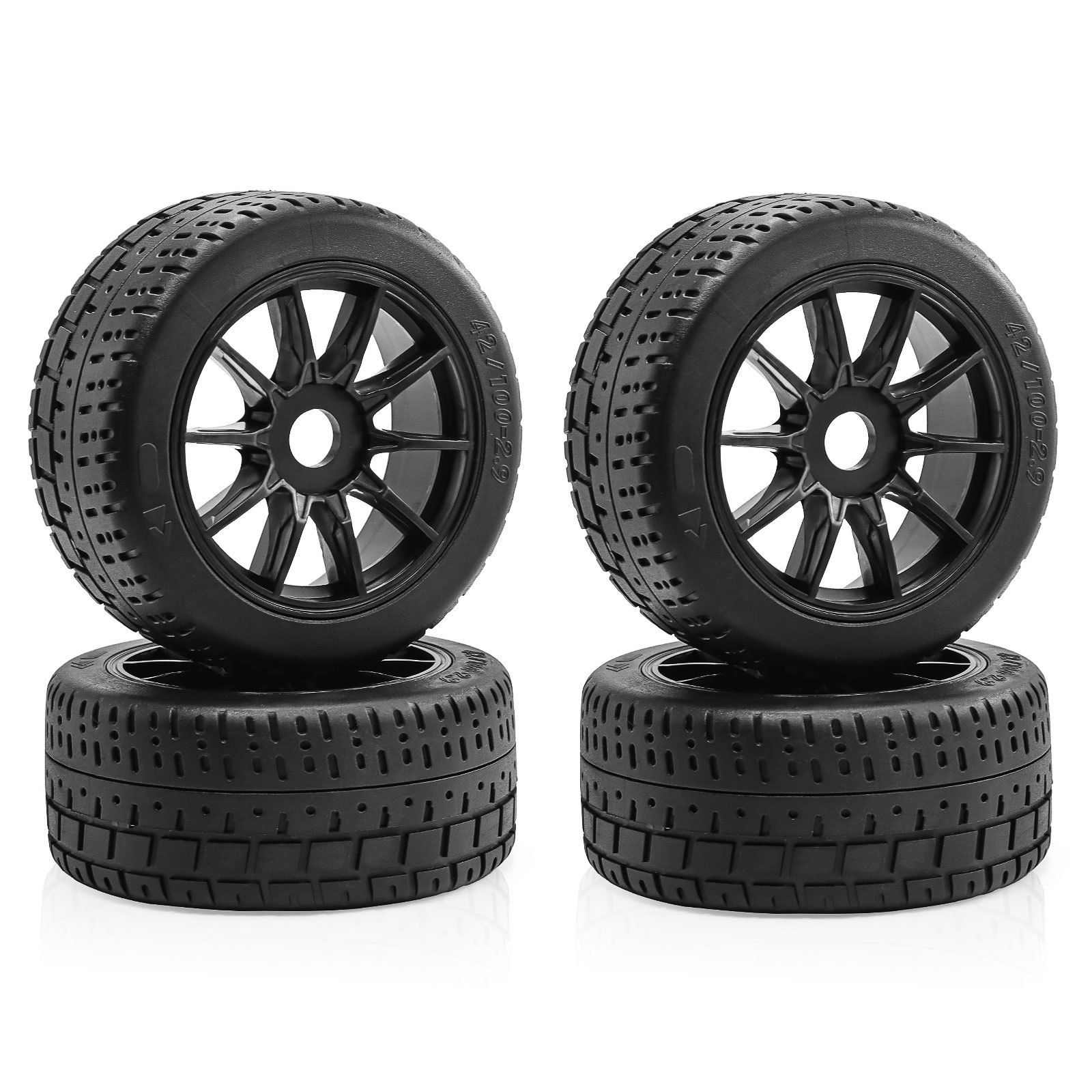4 peças de Roda e Pneu RC 100* - Rc Truck Monster avaliação e preço